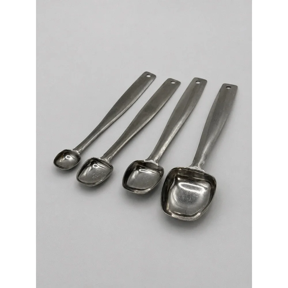 Stainless Steel Measuring Spoons Set 4 Piece 1 Tbsp 1 Tsp 1-1/2 1/4 Tsp
